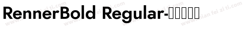RennerBold Regular字体转换